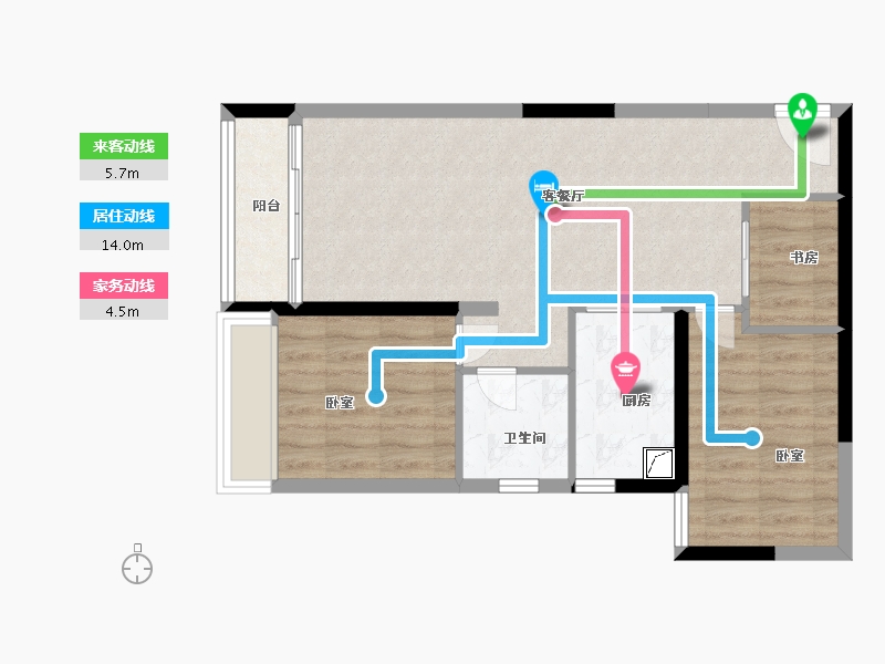 广东省-佛山市-星星凯旋国际-68.00-户型库-动静线