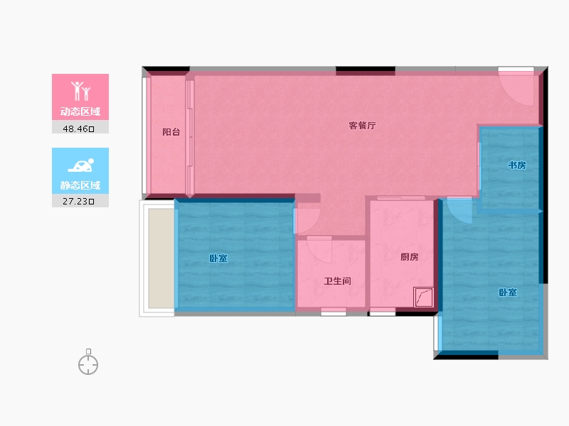 广东省-佛山市-星星凯旋国际-68.00-户型库-动静分区