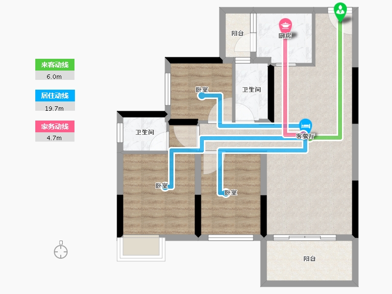 广西壮族自治区-桂林市-睿翔瑞园-74.96-户型库-动静线