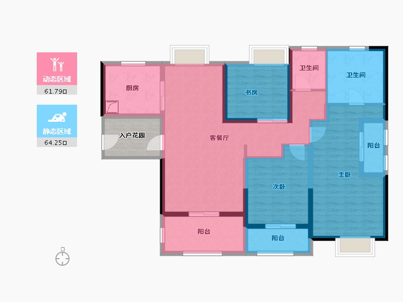 福建省-莆田市-莆田万科城-118.00-户型库-动静分区