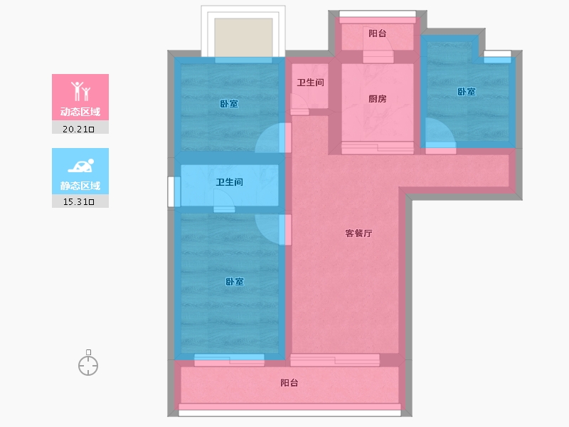 云南省-昆明市-万科大都会|星座-29.00-户型库-动静分区