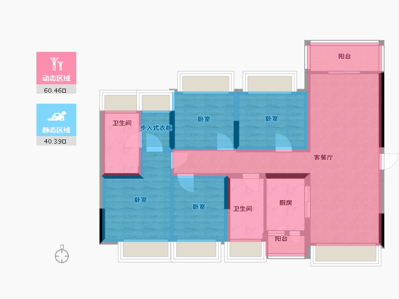 广东省-深圳市-富士君荟-88.65-户型库-动静分区