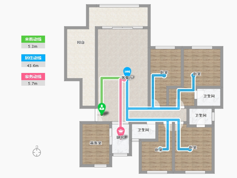 四川省-宜宾市-江安·长江大院-141.71-户型库-动静线