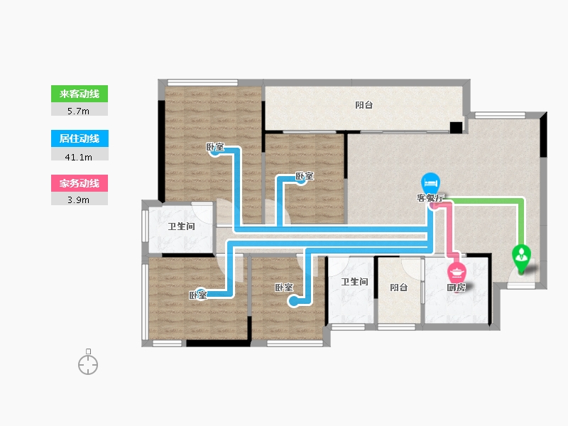 四川省-巴中市-平昌·颐和春天二期-114.45-户型库-动静线