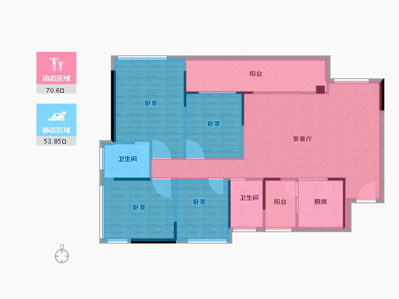 四川省-巴中市-平昌·颐和春天二期-114.45-户型库-动静分区