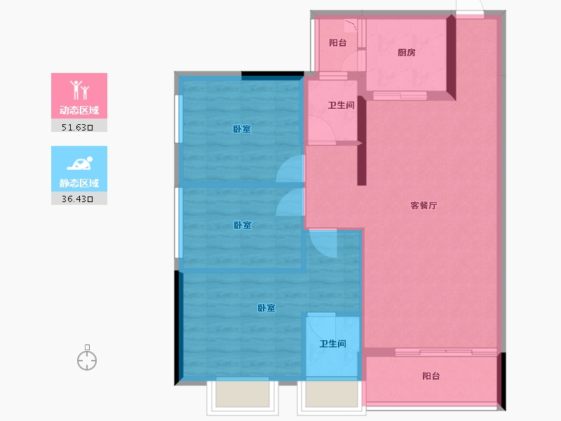 广东省-深圳市-富士君荟-78.79-户型库-动静分区