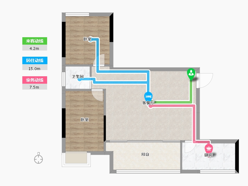 四川省-宜宾市-远达·翰林院-73.37-户型库-动静线