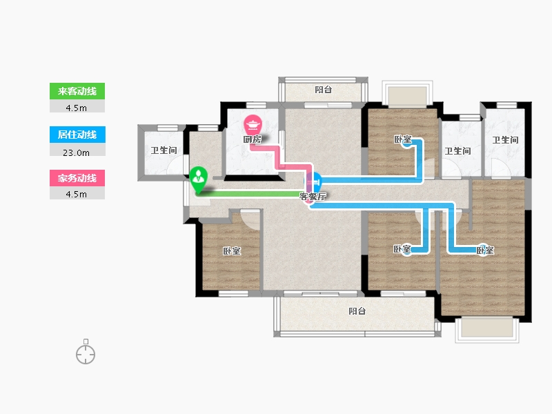 广东省-东莞市-招商·保利依城大观-106.84-户型库-动静线