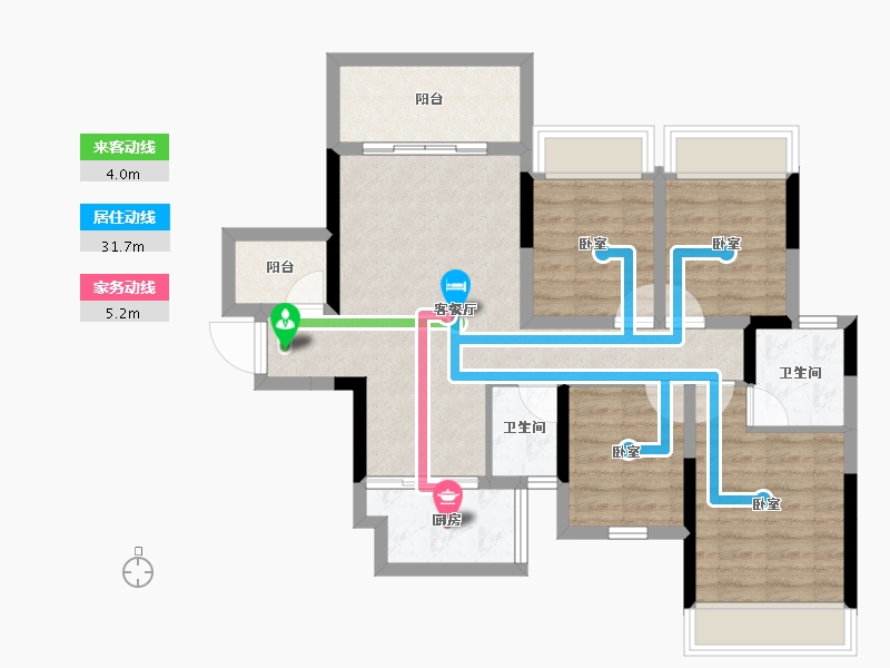 广西壮族自治区-桂林市-睿翔瑞园-80.79-户型库-动静线