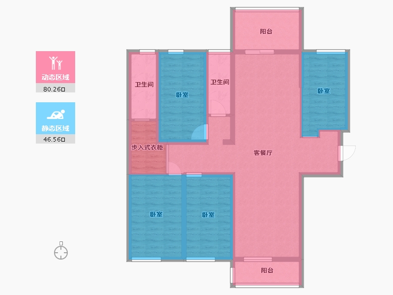 广东省-汕头市-中光电上林府-112.36-户型库-动静分区