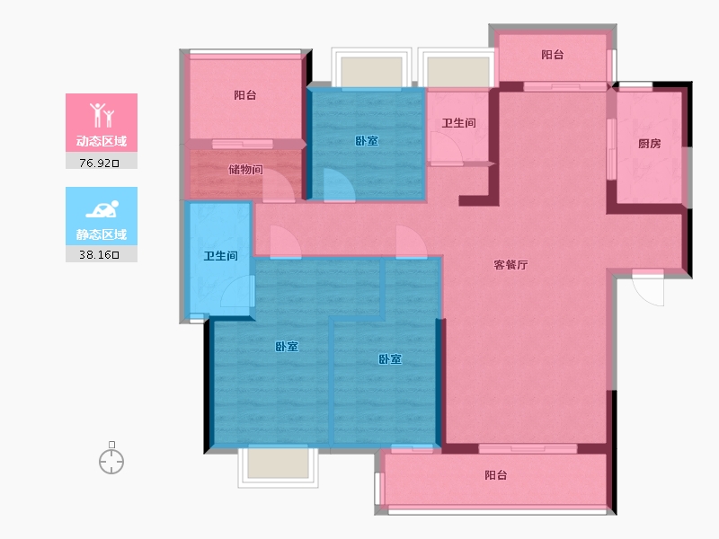 广东省-韶关市-外滩华府-102.78-户型库-动静分区