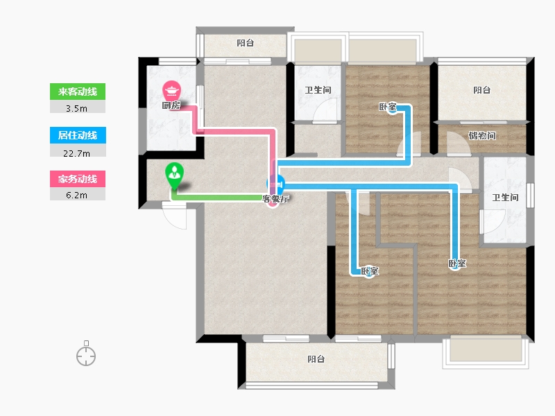 广东省-韶关市-外滩华府-100.89-户型库-动静线