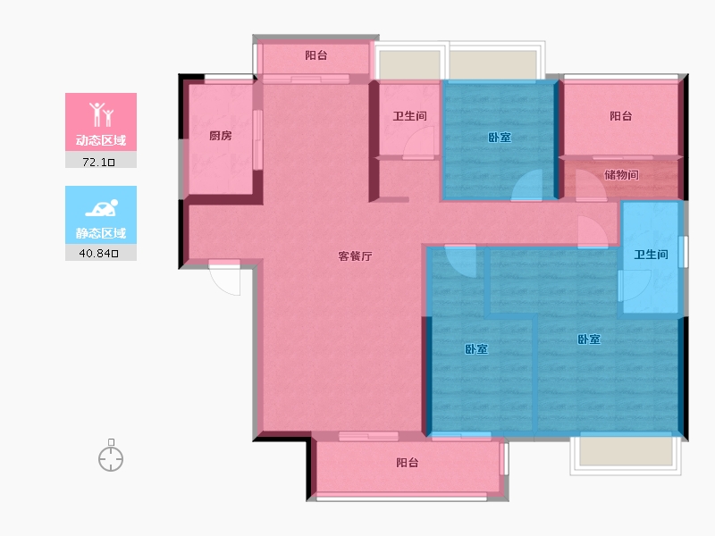 广东省-韶关市-外滩华府-100.89-户型库-动静分区