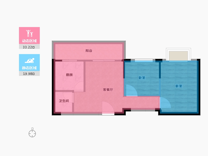 湖南省-郴州市-龙云公馆-47.38-户型库-动静分区