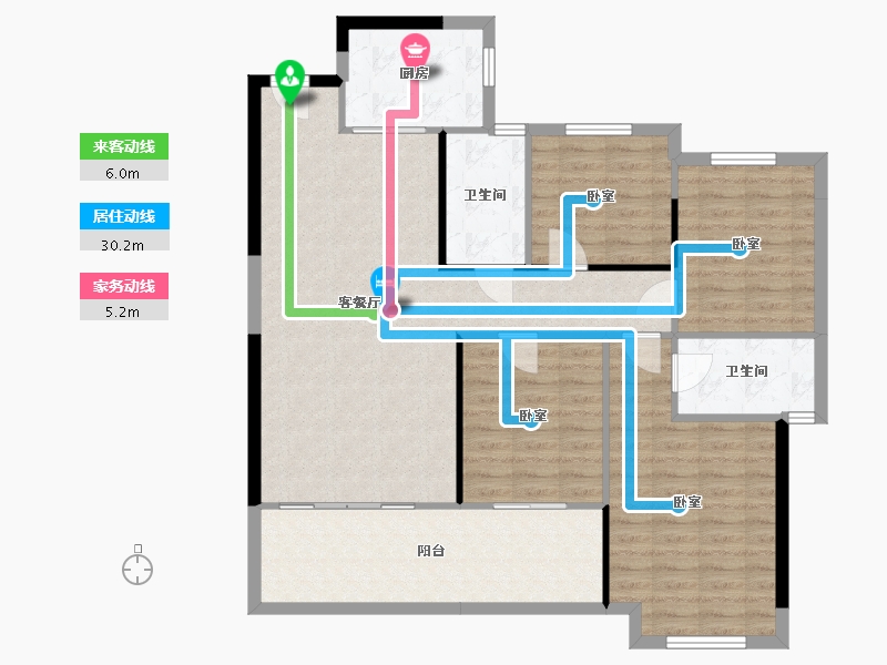 湖南省-邵阳市-东方凤凰城-109.68-户型库-动静线