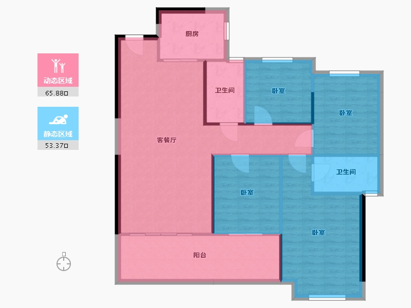 湖南省-邵阳市-东方凤凰城-109.68-户型库-动静分区