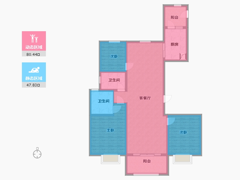 山东省-德州市-康博公馆-115.00-户型库-动静分区