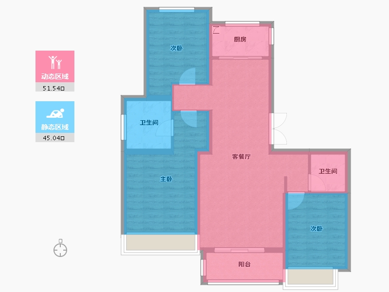 河北省-邢台市-旭阳学府-86.07-户型库-动静分区