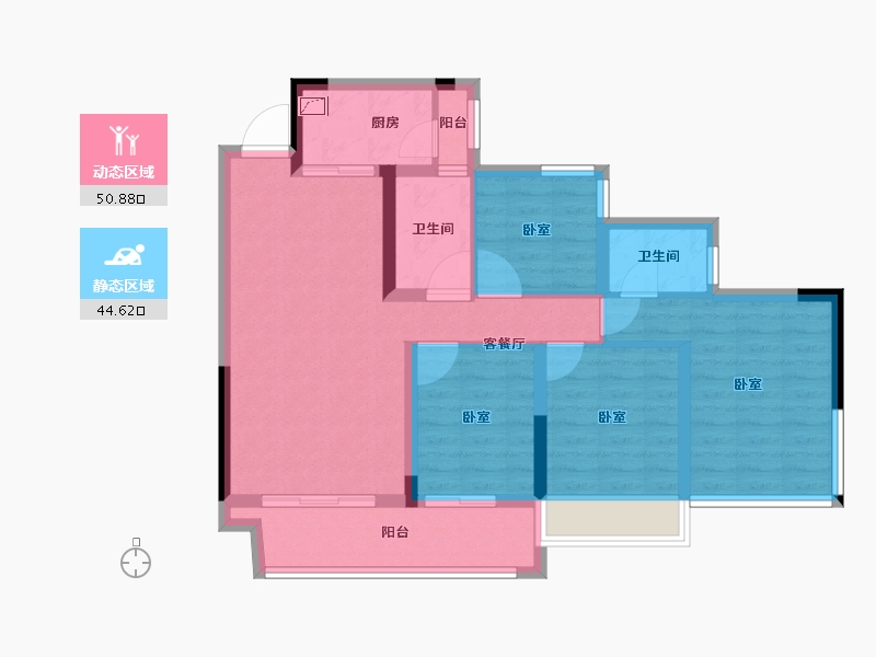 四川省-内江市-远达·御庭学府-84.26-户型库-动静分区