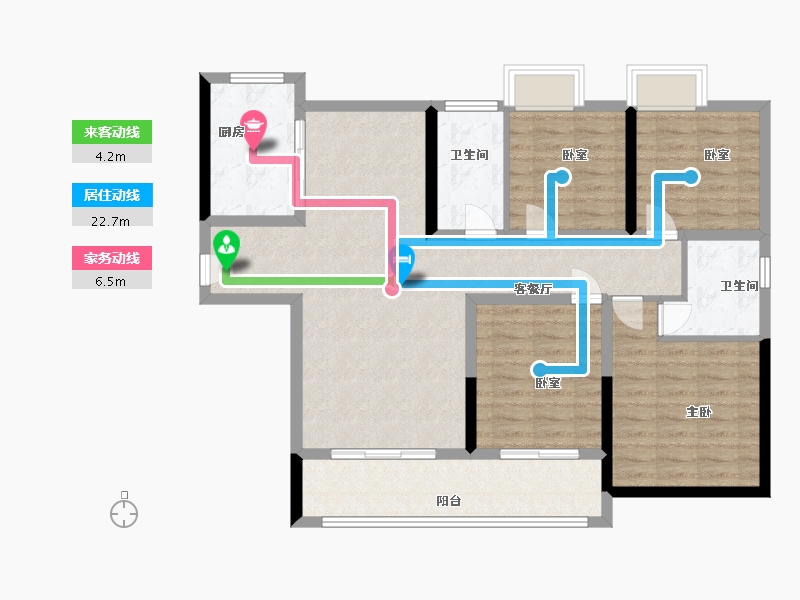 湖北省-襄阳市-和信翠柳苑-101.82-户型库-动静线