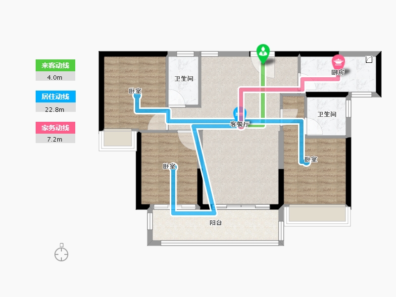 广东省-河源市-连平碧桂园-88.00-户型库-动静线