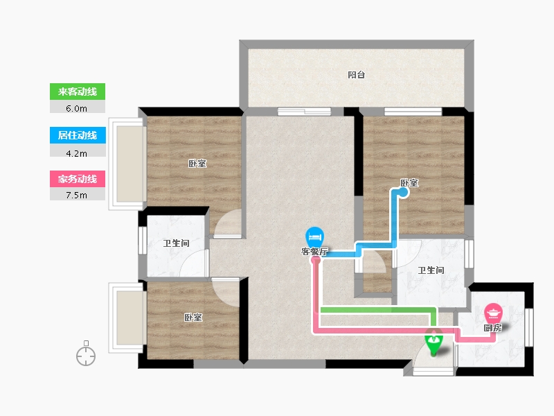 广西壮族自治区-南宁市-奥园瀚德誉江南-72.54-户型库-动静线