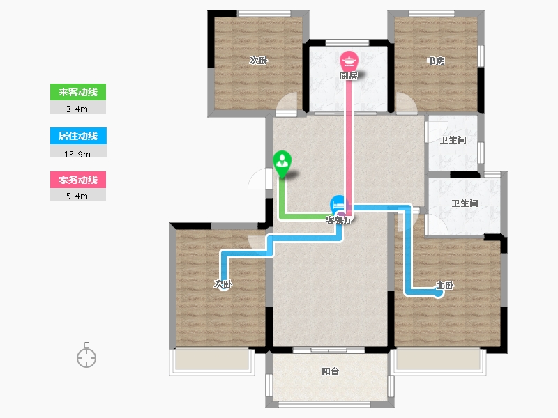 江苏省-盐城市-金翰苑-123.00-户型库-动静线