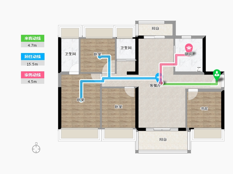 广东省-河源市-连平碧桂园-93.28-户型库-动静线