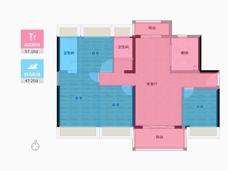 广东省-河源市-连平碧桂园-93.28-户型库-动静分区