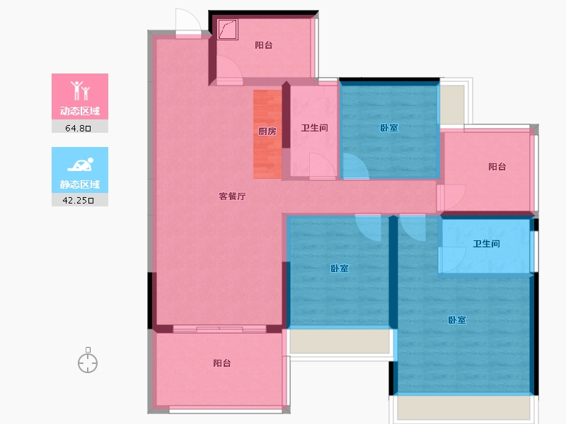 广东省-湛江市-银地上悦城-95.06-户型库-动静分区