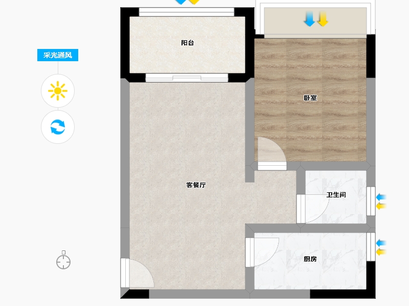 陕西省-西安市-旭生ICC-43.56-户型库-采光通风