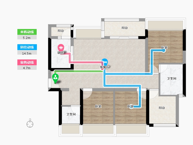 广东省-惠州市-牧云溪谷花园云海-79.40-户型库-动静线