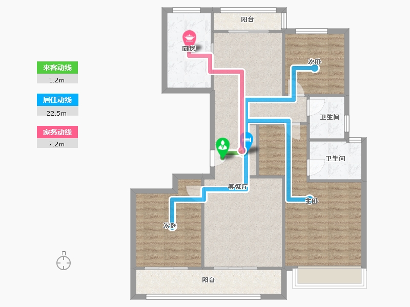 陕西省-西安市-融创揽月府-103.23-户型库-动静线