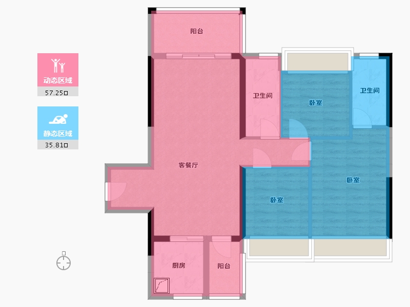 广东省-湛江市-银地上悦城-82.90-户型库-动静分区