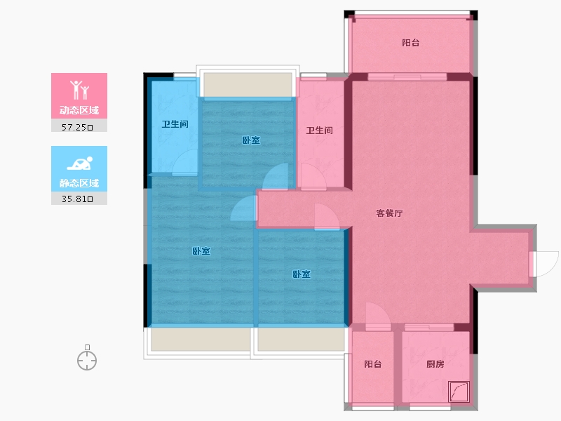 广东省-湛江市-银地上悦城-82.84-户型库-动静分区