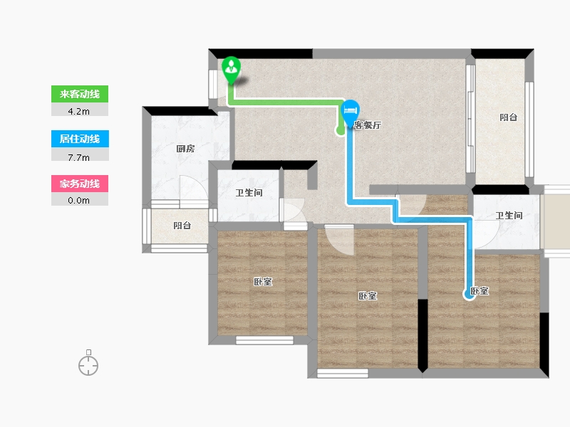 四川省-巴中市-博瑞观澜府-71.06-户型库-动静线