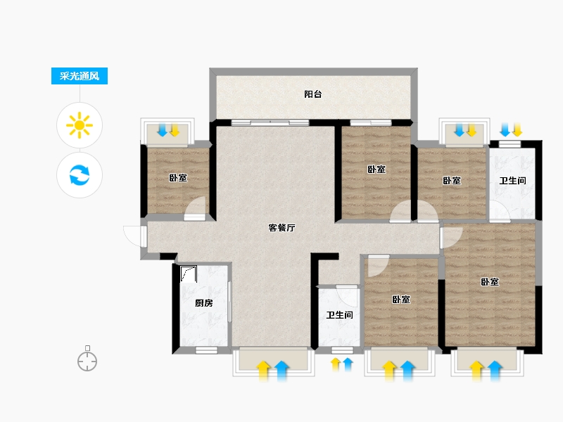 广西壮族自治区-南宁市-威宁青运村-114.38-户型库-采光通风