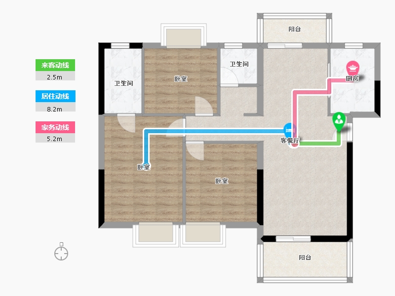 湖北省-黄冈市-凤城印象-91.09-户型库-动静线