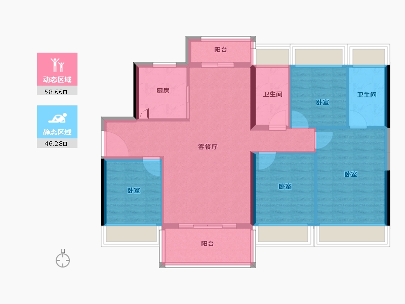 广东省-河源市-连平碧桂园-94.36-户型库-动静分区