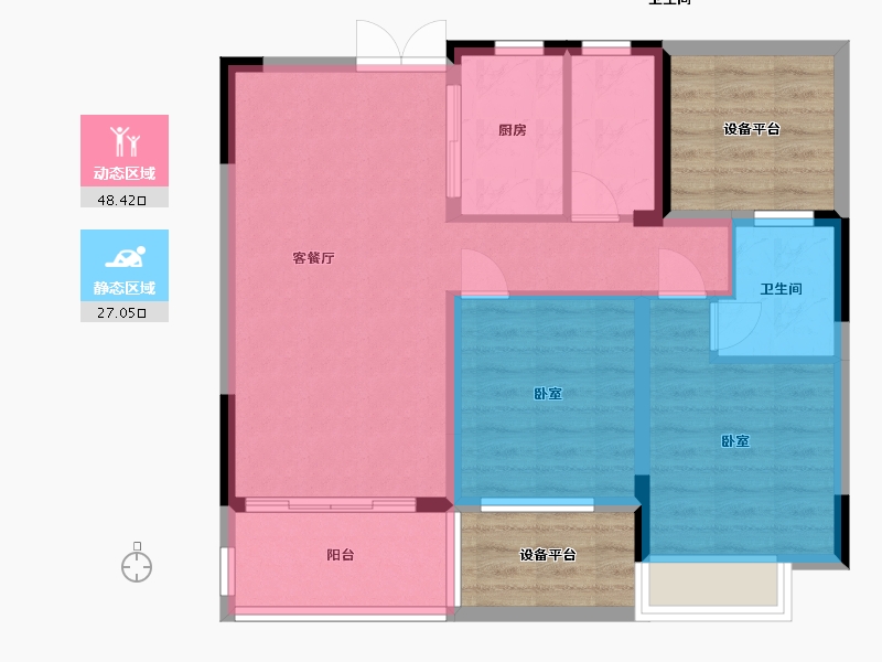 湖北省-宜昌市-滨江首府-79.00-户型库-动静分区