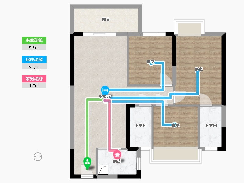 广西壮族自治区-南宁市-盛邦双悦湾-78.66-户型库-动静线