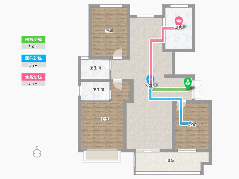 河南省-驻马店市-未来书香里-109.00-户型库-动静线