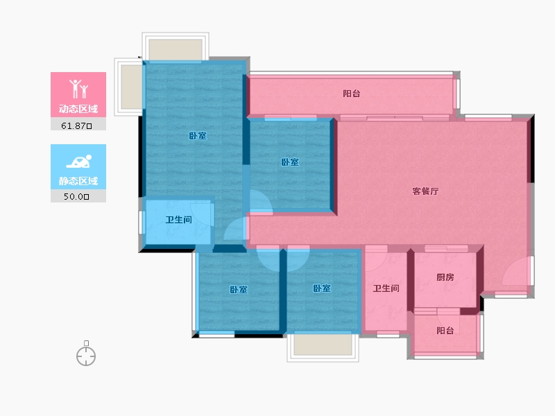 四川省-内江市-国联·东湖御景-99.35-户型库-动静分区