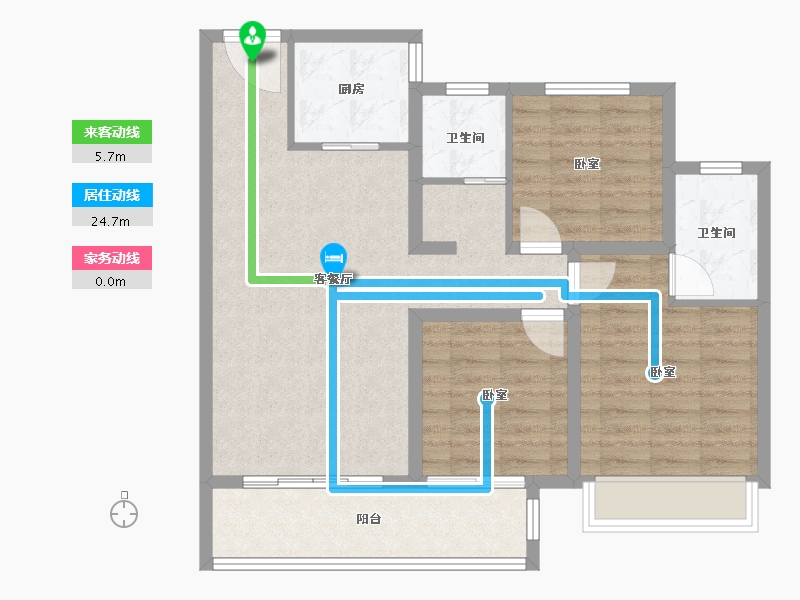 河南省-驻马店市-未来书香里-84.01-户型库-动静线