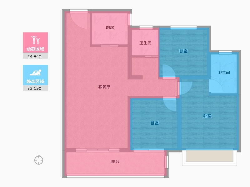 河南省-驻马店市-未来书香里-84.01-户型库-动静分区