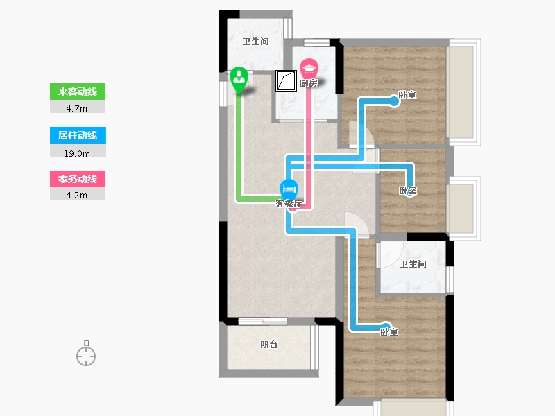 广西壮族自治区-南宁市-盛邦双悦湾-66.49-户型库-动静线