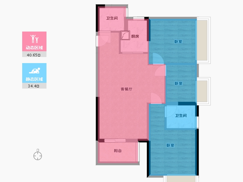 广西壮族自治区-南宁市-盛邦双悦湾-66.49-户型库-动静分区