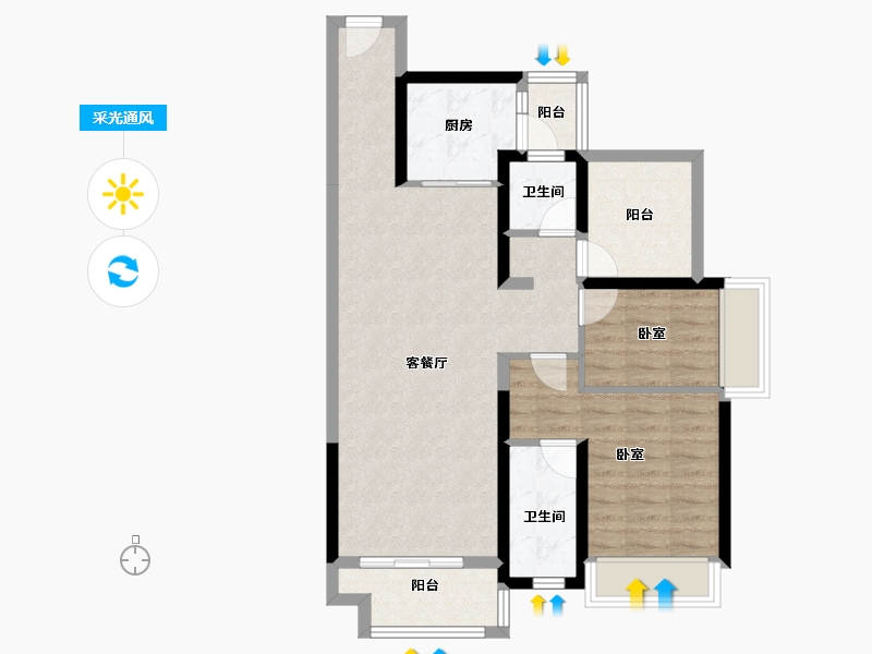 广东省-湛江市-徐闻·鼎龙城-79.21-户型库-采光通风