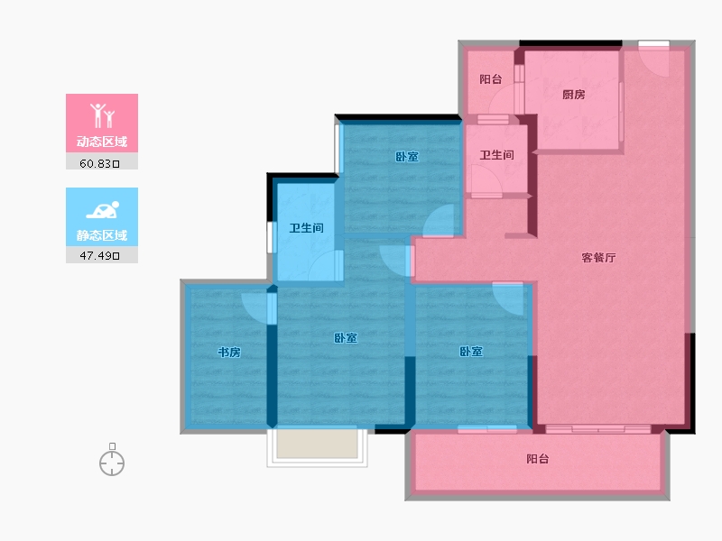 广西壮族自治区-南宁市-威宁青运村-96.63-户型库-动静分区