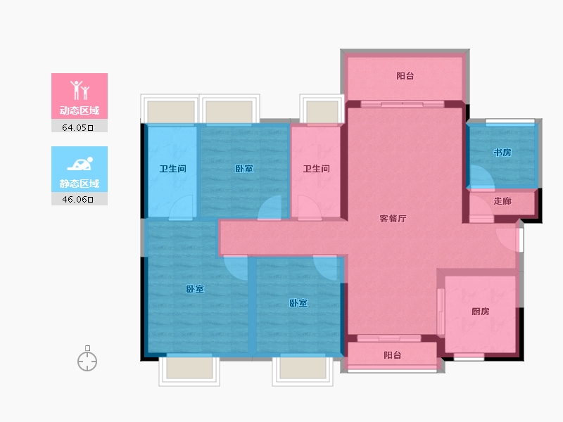 广东省-广州市-实地紫藤公馆-98.15-户型库-动静分区